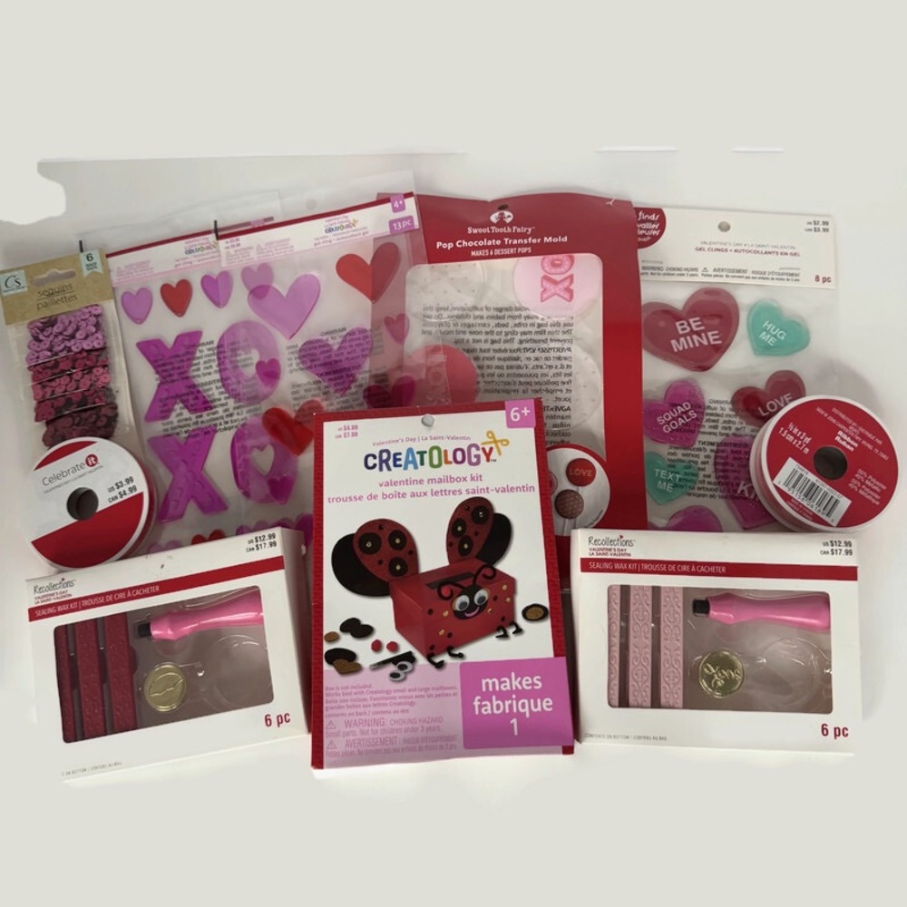 Valentine’s Day Mixed Craft Lot 10 pieces